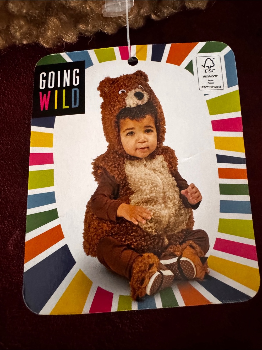 Going Wild Baby Bear Costume - Brown & Cream 24M NWT